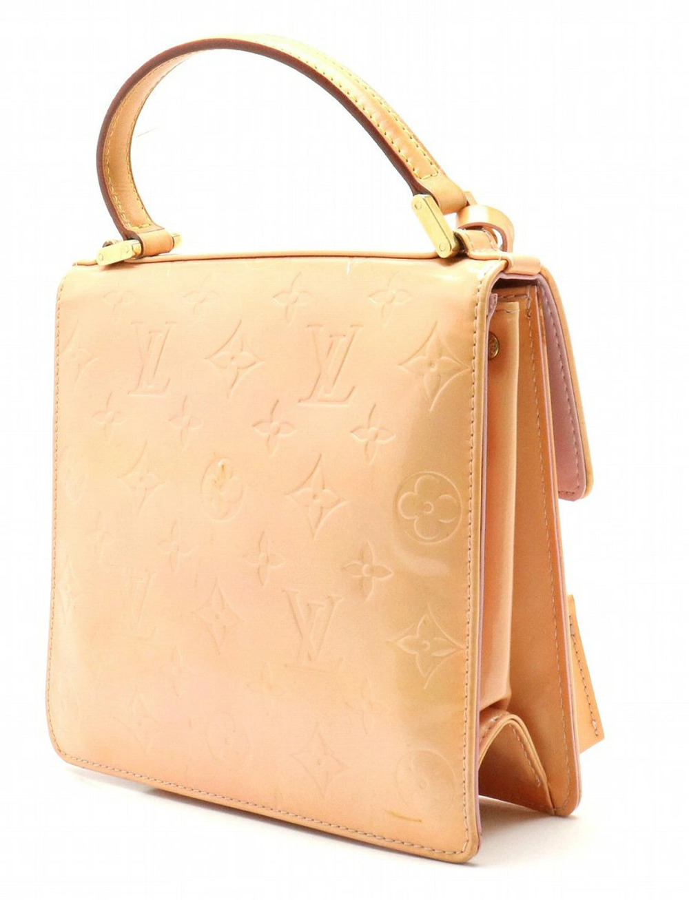 Louis Vuitton s Monogram Handbag Pink Street Rose Vernis Spring Leather Pink